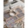 Set of napkins for setting the table "Flower ornament", rectangular, rounded edges, size 30x46 cm, 4 pcs