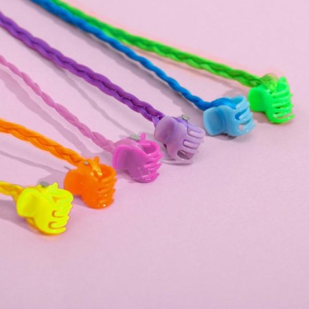 Hairpins, colored strands for hair on crab "Beauty by the very feathers!" (6 pcs)-2