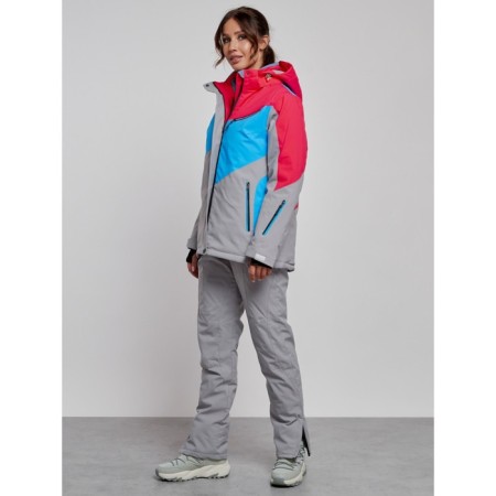 Ski costume female winter, size 50, raspberry color-1