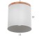 Lamp Bayerlux 40385/1 E27 40W white 13x13x15-115 cm