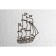 Wall panel made of wood, a prefabricated model, Ewa Design, a ship (sailboat)