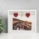 Photo frame wood with clothespins 10x15 cm "Two hearts" white 2x22.5x18.5 cm
