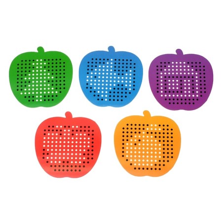 Magnetic tablet "Apple", small, 142 holes, red color-5