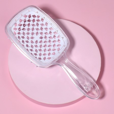 The comb is massage, ventilated, 8.5 × 20.5 cm, the color is transparent-4