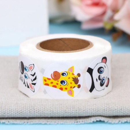 Stickers in the Roll "Friends", 500 pcs, 2.5 x 2.5 cm-2