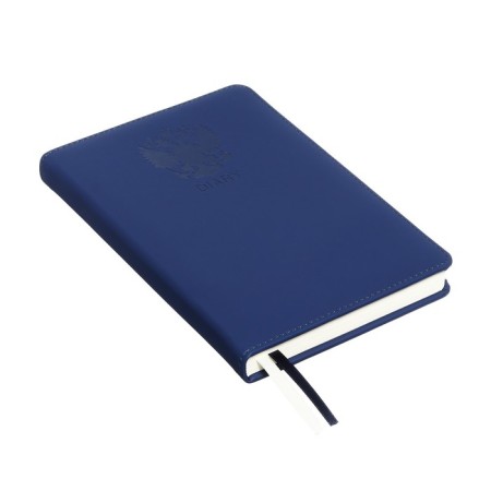 Leduced A5, 160 sheets, Devente.emblem, solid cover of artificial leather with foam rubber, liescap, block 70 g/m2, blue-1