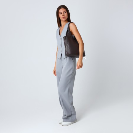 Lurch bag with lightning, the color is gray-brown-7