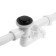 Siphon for the bathtub "Ani Plast" EC255BL, D = 40 x 50 mm, adjustable, with corrugation, click-cracker, black