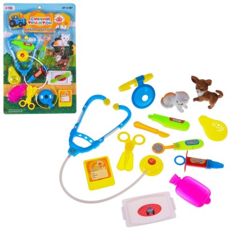 Dr. Veterinar, Blue Tractor, 12 items, mix-4