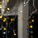 Garland "fringe" 3 × 0.6 m, IP44, UMS, transparent thread, 160 LED, glow warm white, white flicker, 220 V