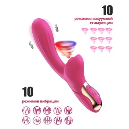 Joyhyper vibrator, with vacuum-wave stimulation of the clit G, pink