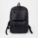 Male backpack of artificial leather with lightning, black color