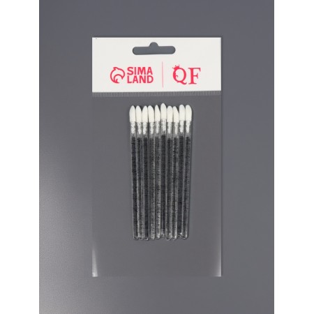 Applicators for lipstick and shine, set - 10 pcs, 9 cm, black color-7
