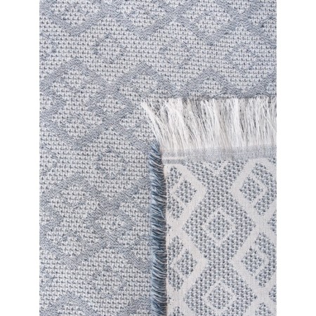 Waffle veil with fringe "Romb", size 150x200 cm-1