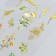 Stickers "Golden Flower Wooden" set 3 sheets mix 14.6x10.5 cm