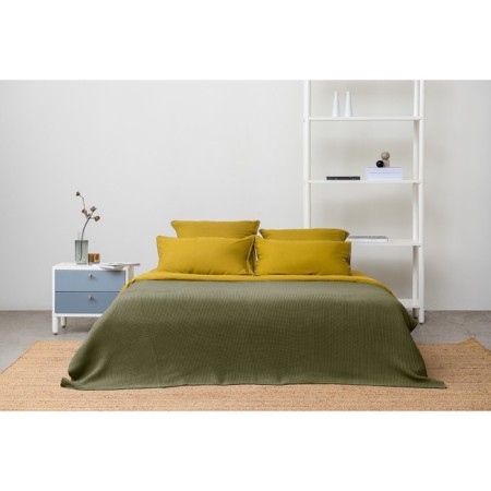 Essential pillowcase set, size 50x70 cm, 2 pcs, olive color-4