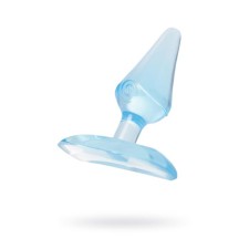 Anal plug, ABS plastic, Blue color, 6.5 cm, D = 2.5 cm