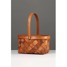 Wicker basket 23 x 18 x 12 cm, handle h = 13 cm, natural