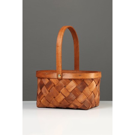 Wicker basket 23 x 18 x 12 cm, handle h = 13 cm, natural