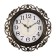 Watching clock, interior, silent, D-40.5 cm, black gold