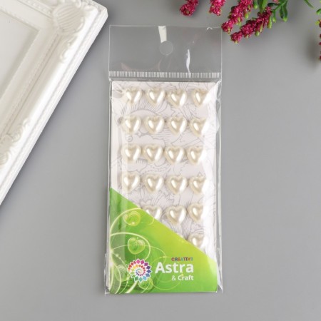 Decorative stickers "Pearls" Milk, 12 mm, 28 pcs-2
