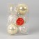 Set of balls plastic D-6 cm, 6 pcs "Winter Valley" Gold