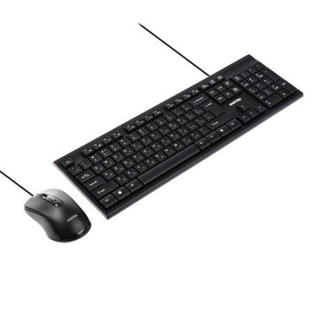 The keyboard set and the mouse Smartbuy One 114282, wire, membranes, 2400 dpi, USB, black-3