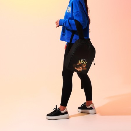 Backpack School Textile I Don’t Care, 38x14x27 cm, black color-8