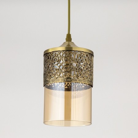 Suspended lamp Citilux "Emir" CL467013, 11.5x1.5x28 cm, 1x75W, e27, brown color-3