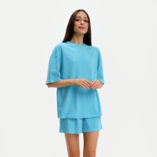 Female pajamas (T -shirt and shorts) KAFTAN BASIC p. 40-42, blue