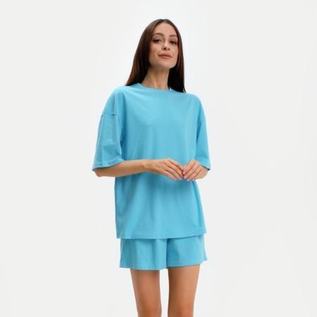 Female pajamas (T -shirt and shorts) KAFTAN BASIC p. 40-42, blue