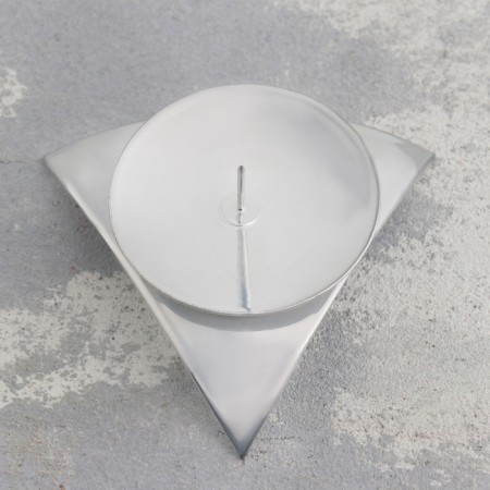 Climber "Asterisk" Metal for one candle, 9x3.5 cm, chrome-2