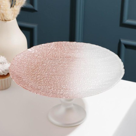 Serving dish on the leg "Riviera, d = 28 cm, pearl color-1
