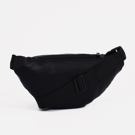 Lightning waist bag, external pocket, black color-2