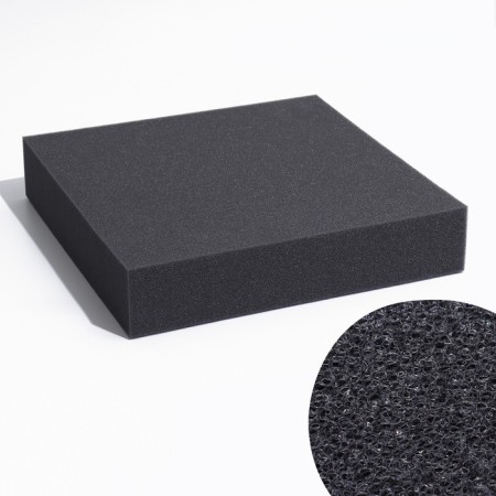 Rectangular sponge, sheet 50 x 50 x 10 cm, gray