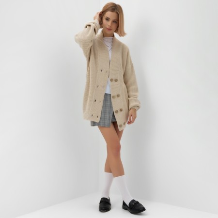 Jumper female minku: casual collection beige color, river 52-4