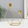 Summary Metal for 2 candles "Geometry. Romb" gold d = 2.3 cm 7.8x18x19 cm