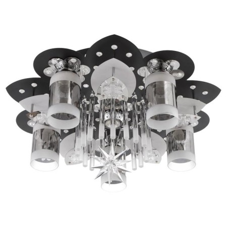 Chandelier with PDU 51007/5 5x40W E27+1x20W G5.3 Chrome/Black LED 50x50x21 cm-1