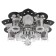 Chandelier with PDU 51007/5 5x40W E27+1x20W G5.3 Chrome/Black LED 50x50x21 cm
