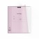 Notebook of 12 sheets in the Erichkrause Coverpro Pastel cage, pink, with a plastic cover, offset block, whiteness 100%