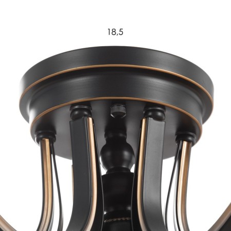 Barcelona chandelier 6he27 40W black and gold 72x72x26 cm Bayerlux-3