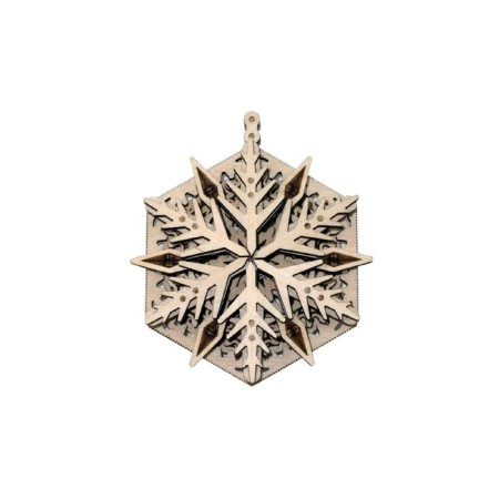 3D puzzle made of wood "Woods Snowflake"-2