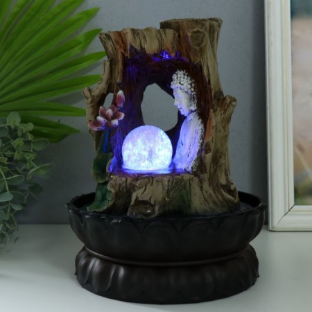 The desktop fountain from the network, backlight "Buddha in the tree" 27x20x20 cm-1