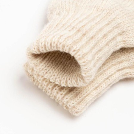 Double children's mittens, beige color, size 12 (3-6 years)-2
