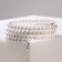 Bracelet Pearl "Bride" beads d = 0.5, 4 rows with a spring, white color