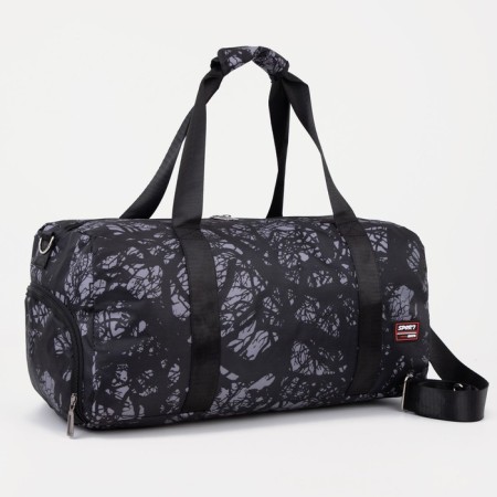 Sports bag with lightning, external pocket, black color