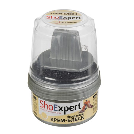 ShoEXPERT shoes cream-glue, colorless, can of sponge, 60 ml