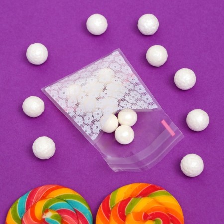 BOPP package with sticky tape, "for you", 7*7+3cm-4