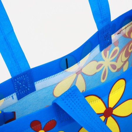 Household bag without fastening, blue color-2