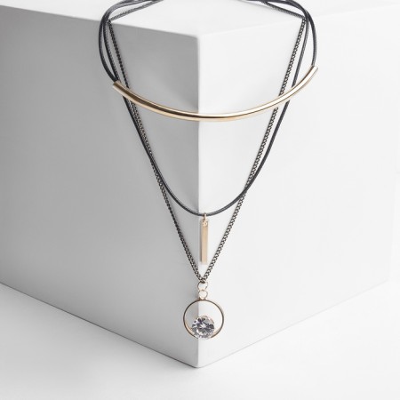 Pendant "Exclusive", ring, white color in gold, 42 cm-1